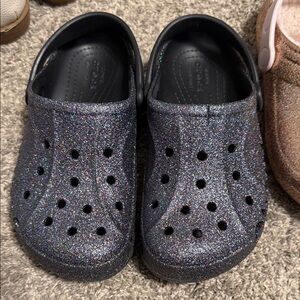 CROCS Sparkly Kids Slippers - Black Glitter